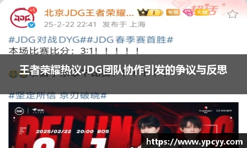 王者荣耀热议JDG团队协作引发的争议与反思